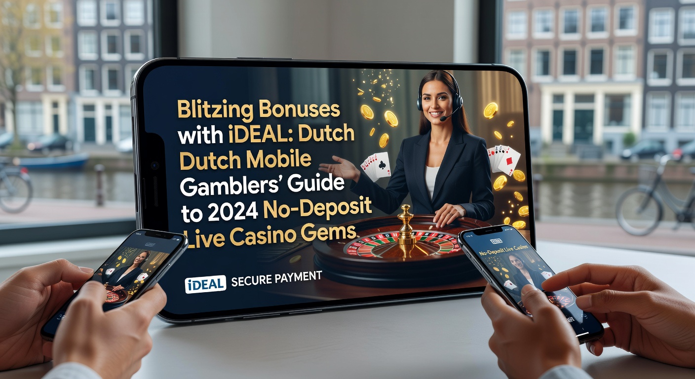 Mobiele speler geniet van live casino bonus op smartphone met iDEAL-logo