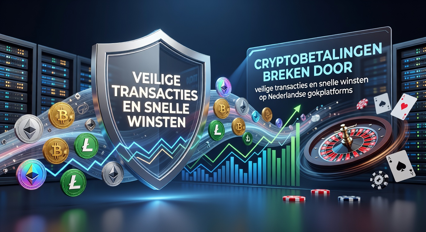 Grafiek met stijgende crypto-transacties op Nederlandse online gokplatforms, inclusief blockchain-symbolen en Nederlandse vlag