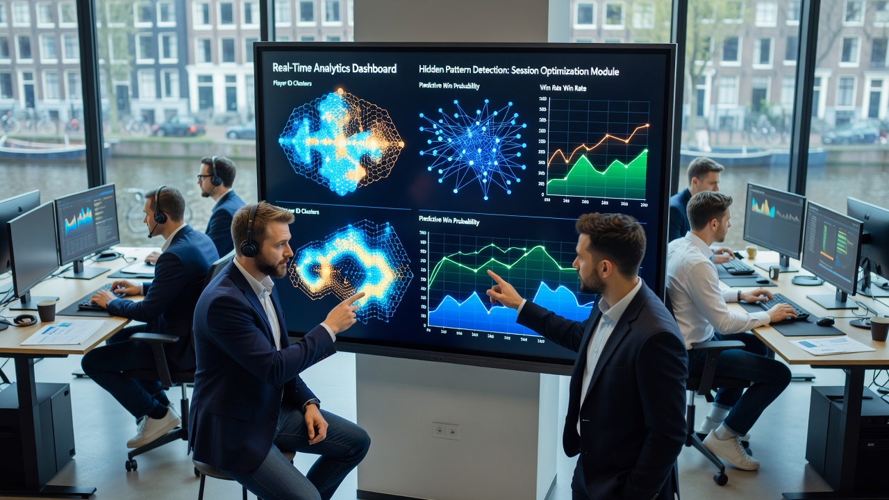 Grafieken en dashboards tonen real-time patronen in game analytics voor sessieoptimalisatie