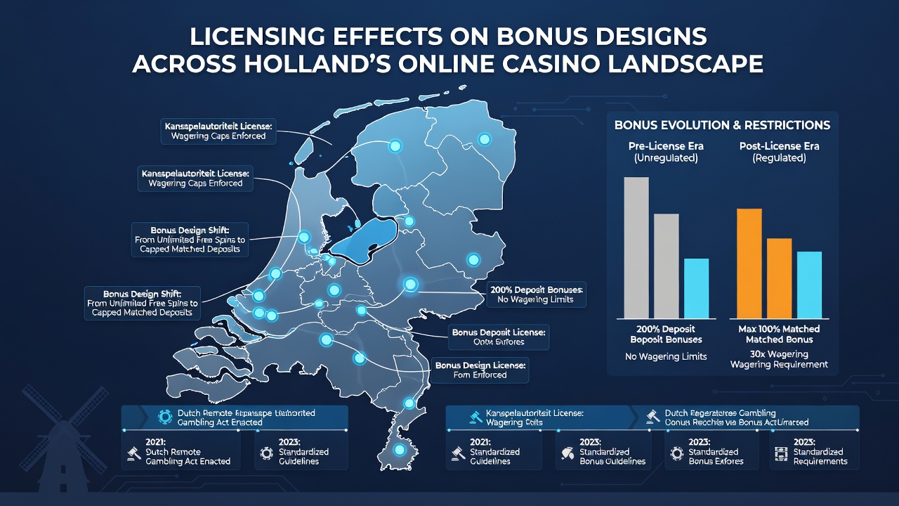 Grafische weergave van bonusaanpassingen onder Nederlandse licentievoorwaarden