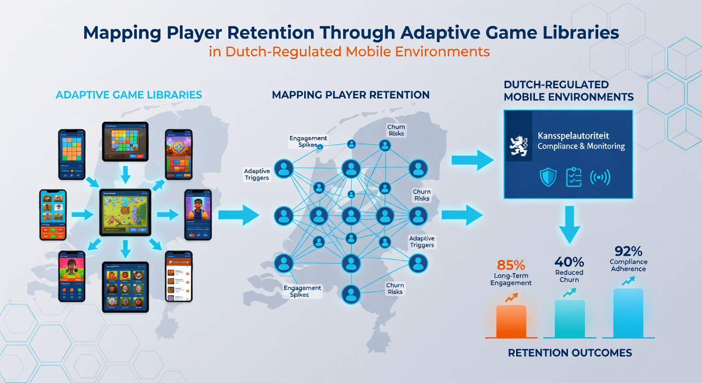 Grafiek die retentiecijfers weergeeft na implementatie van adaptieve game libraries in Nederlandse mobiele omgevingen