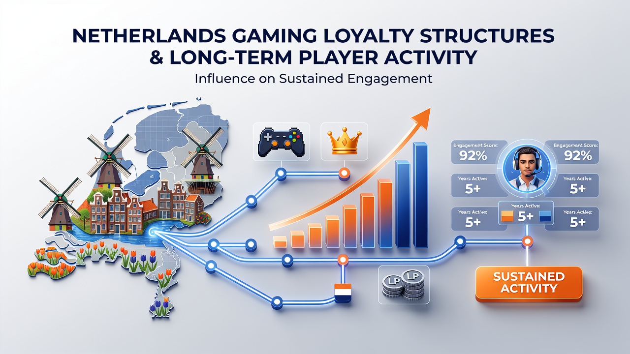 Grafiek die retentiecijfers toont in relatie tot loyaliteitsniveaus bij Nederlandse spelers