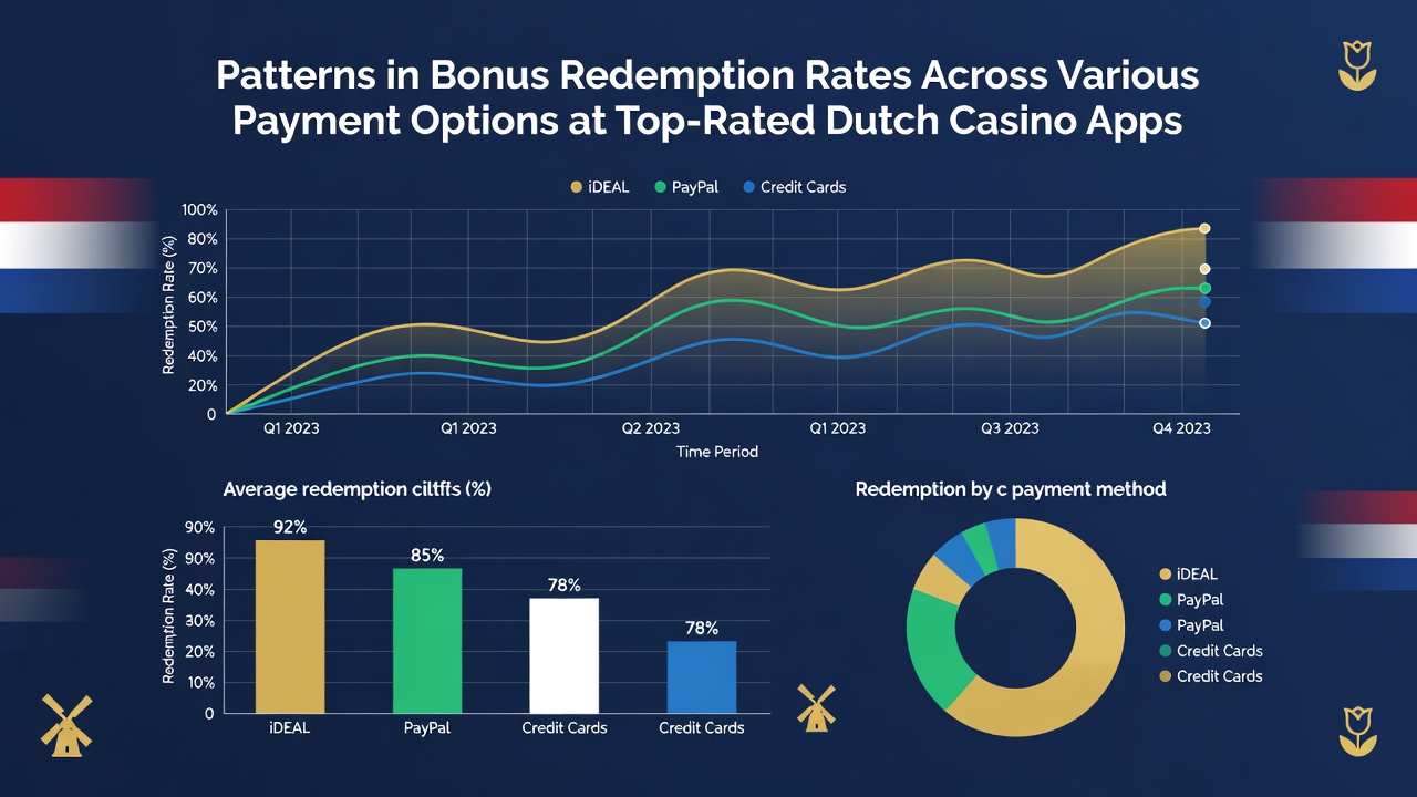 Vergelijkende staafdiagram van verzilveringspercentages voor iDEAL, e-wallets en crypto in Nederlandse apps