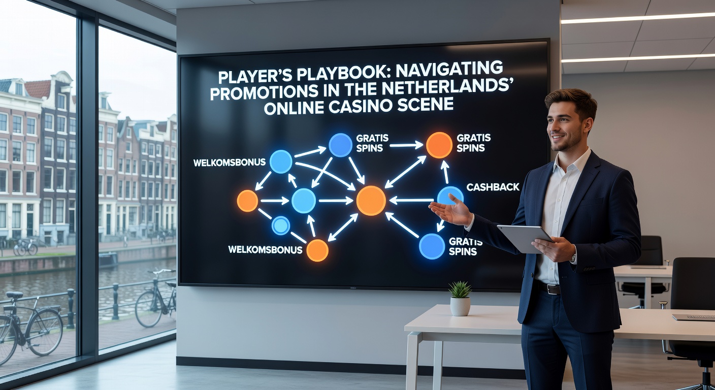 Speler die promoties bekijkt op een mobiel scherm in een Nederlands online casino