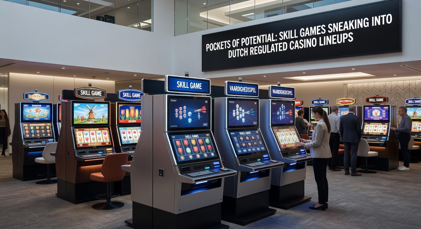 Voorbeeld van een skill game interface in een Nederlands casino, met puzzel elementen en scoreborden