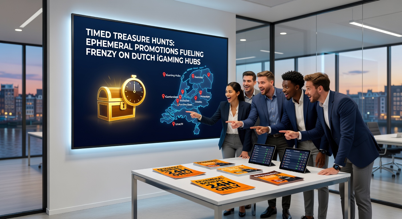 Voorbeeld van een leaderboard tijdens een live timed treasure hunt op een Nederlands iGaming platform, met spelersnamen en opgebouwde bonussen in een race tegen de klok